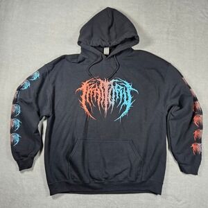 Traitors Band Hoodie Mens XL Black Gradient Logo Heavy Metal Sleeve Graphic XL